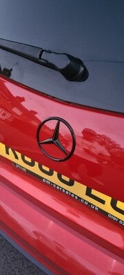 Mercedes Benz 90mm 3m adhesive black rear boot trunk badge emblem