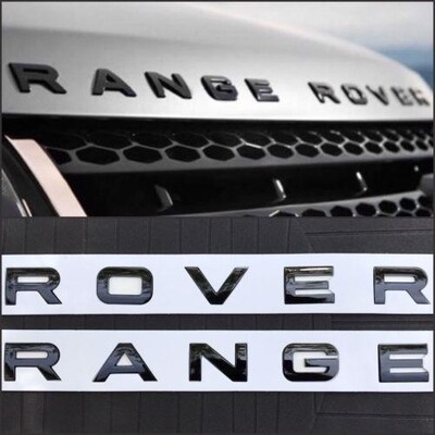 Land Range rover lettering black badge emblem adhesive stick on