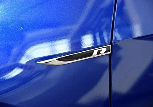2 x R R-Line RLine volkswagen fender wing badge emblem adhesive stick on