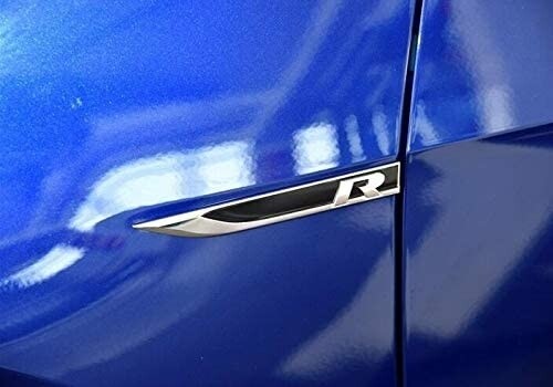 2 x R R-Line RLine volkswagen fender wing badge emblem adhesive stick on