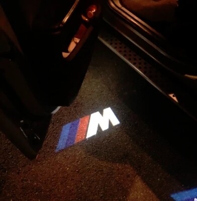 2pc BMW M sport MSport door projector shadow LED kit logo