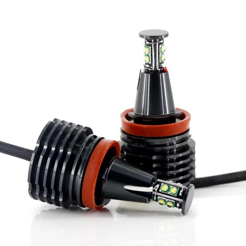 BMW 120w H8 angel eye LED kit white canbus error free