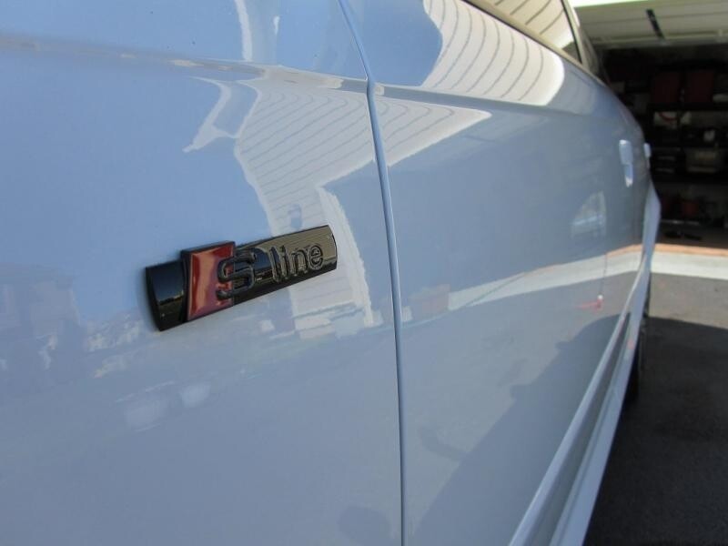 2pcs Audi Sline S-Line gloss black replacement rear boot trunk side fender wing badge emblem adhesive stick on