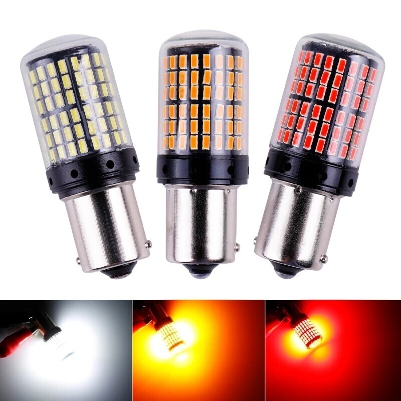 2pcs 1157 380 BAY15D LED bulbs error free white red yellow
