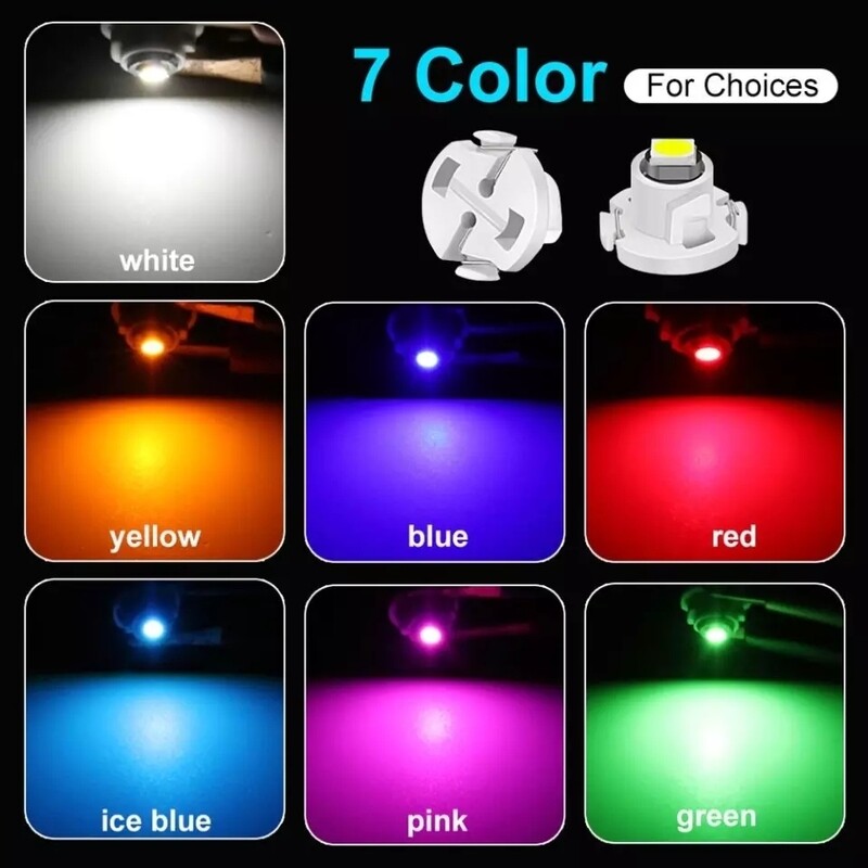 5pcs T3 neo wedge LED bulbs white blue green red