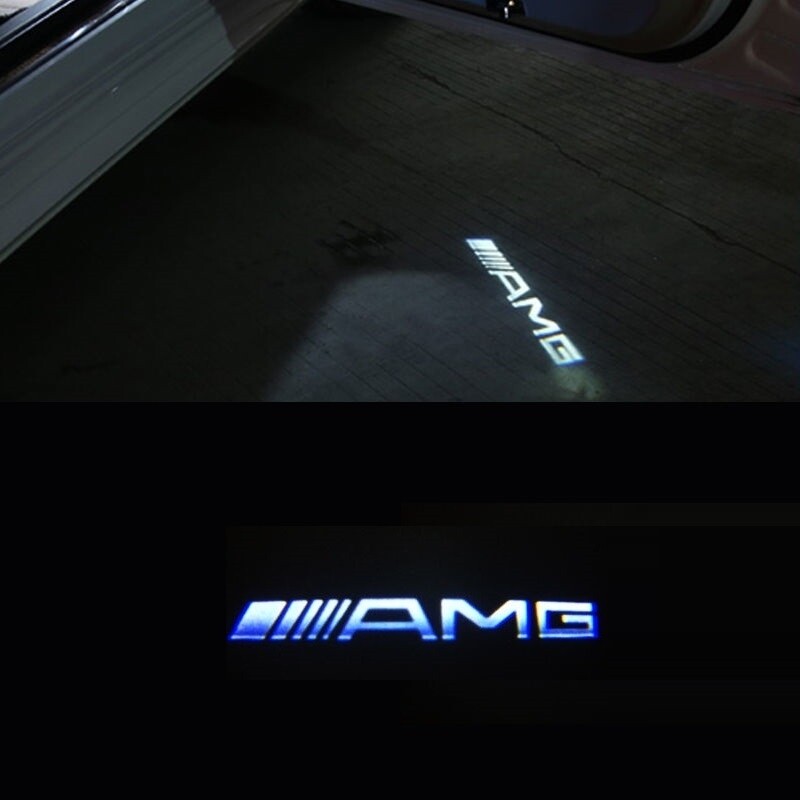 Mercedes Benz AMG logo door projector shadow lights kit