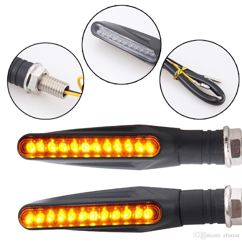 2pcs LED indicator kit motorbike motorcycle quad rectangle