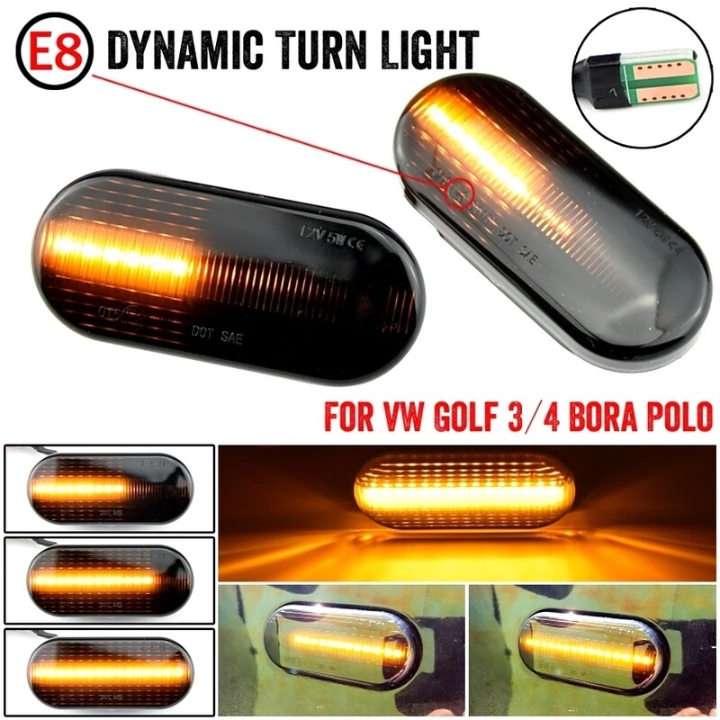 Side wing fender dynamic sequential indicator LED kit seat skoda volkswagen ford