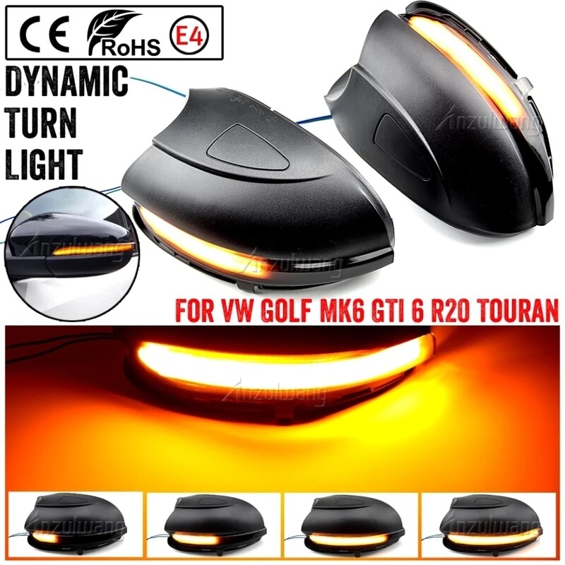 Volkswagen sequential side mirror dynamic LED kit Golf mk6 Touran