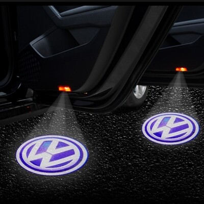 2pc Volkswagen door projector shadow LED kit vw logo