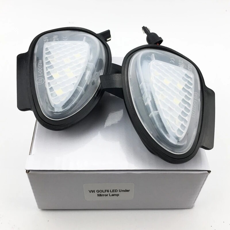 Volkswagen side mirror puddle lights LED kit Golf MK6 Jetta Passat Eos Tiguan Touran