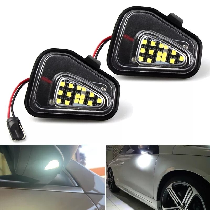 Volkswagen side mirror puddle lights LED kit Scirocco Jetta Passat CC Eos Tiguan Touran