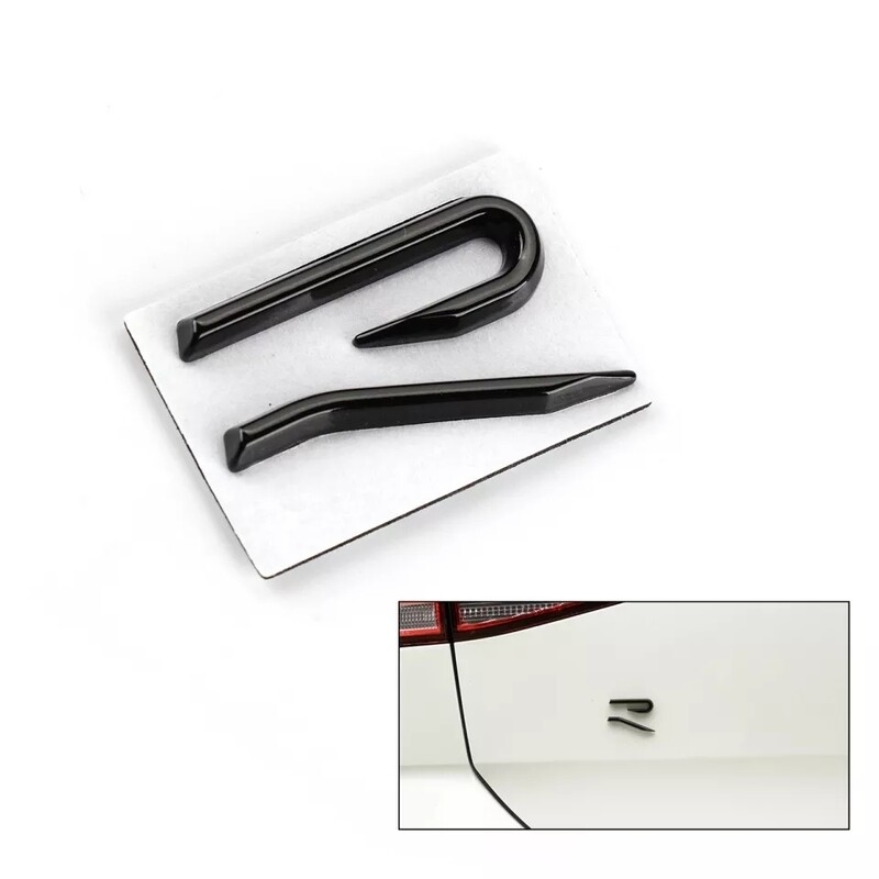 R R-Line RLine new volkswagen black boot trunk badge emblem adhesive stick on