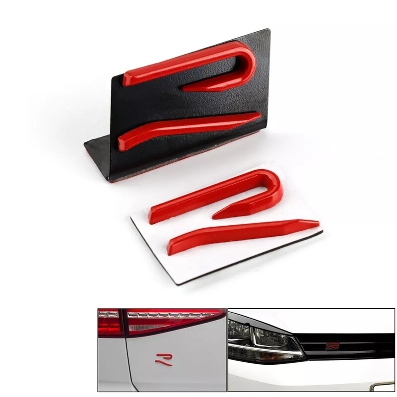 R R-Line RLine Red new volkswagen black front grill grille badge emblem