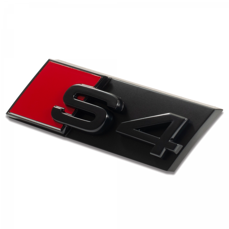 Audi S4 black grill grille badge emblem with fitting kit