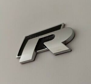 R R-Line RLine volkswagen silver black boot trunk badge emblem adhesive stick on