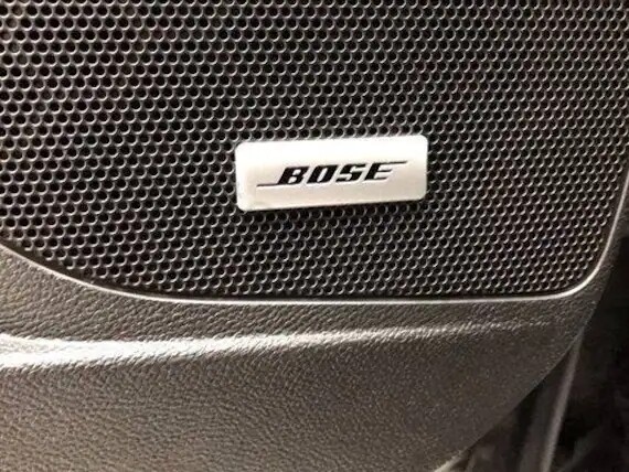 5 X Bose square metal speaker grill badges emblems stickers clips