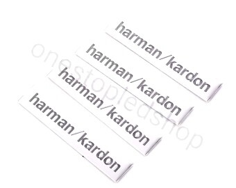 5 X Harman Kardon metal speaker grill badges emblems stickers clips