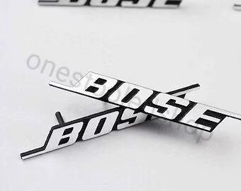 5 X Bose 2pin metal speaker grill badges emblems stickers clips