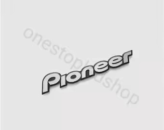5 X Pioneer metal speaker grill badges emblems stickers clips