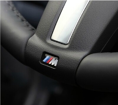 1pcs BMW M sport steering wheel badge emblem adhesive stick on