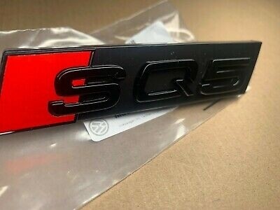 Audi SQ5 black grill grille badge emblem with 2 bar fitting kit