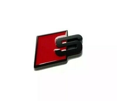 Audi Sline s-line black replacement rear boot trunk badge emblem adhesive stick on