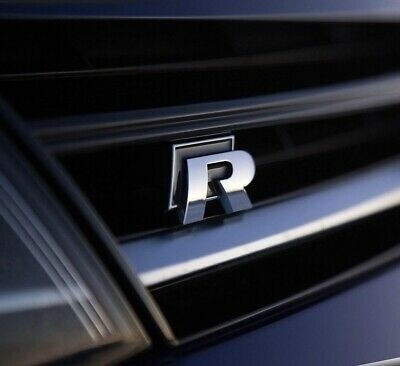 R R-Line RLine volkswagen black silver front grill grille badge emblem