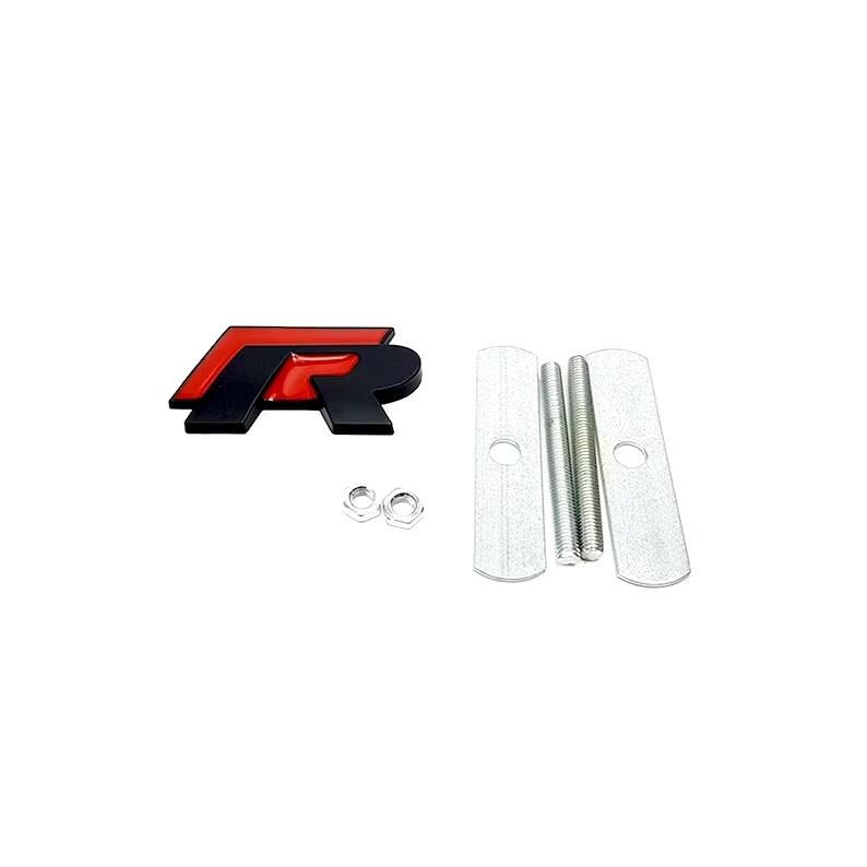 R R-Line RLine volkswagen black red front grill grille badge emblem