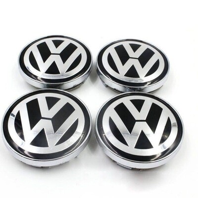 4 X Volkswagen 68mm Alloy wheel center hub caps