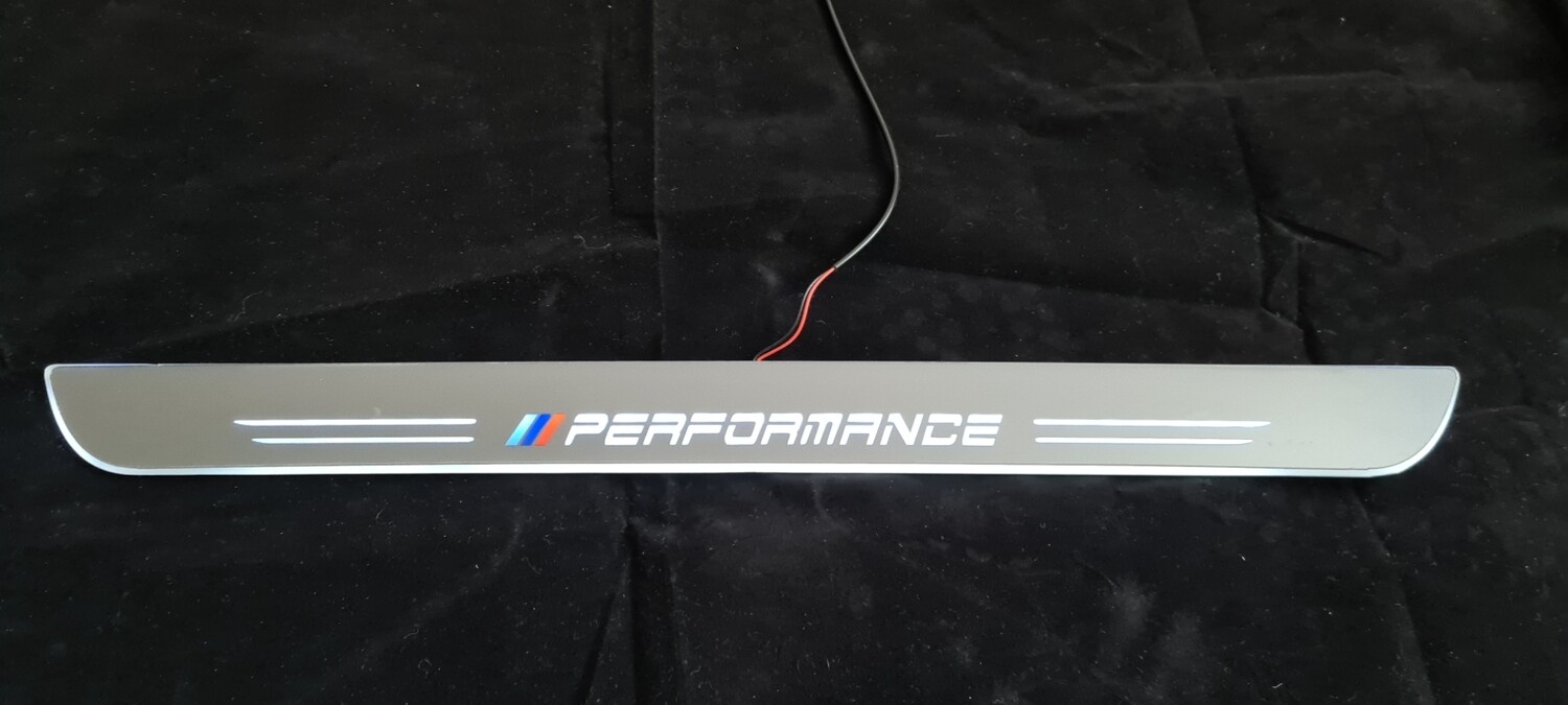 BMW M 2pc Performance door welcome scuff plate sill LED kit