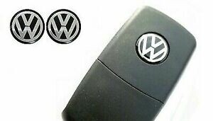 2pcs Volkswagen vw black 14mm key fob badge emblem adhesive stick on