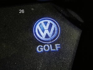 Volkswagen golf door projector shadow LED kit vw logo