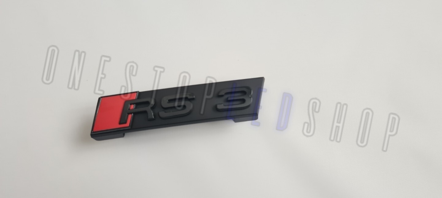 Audi RS3 black grill grille badge emblem clip on