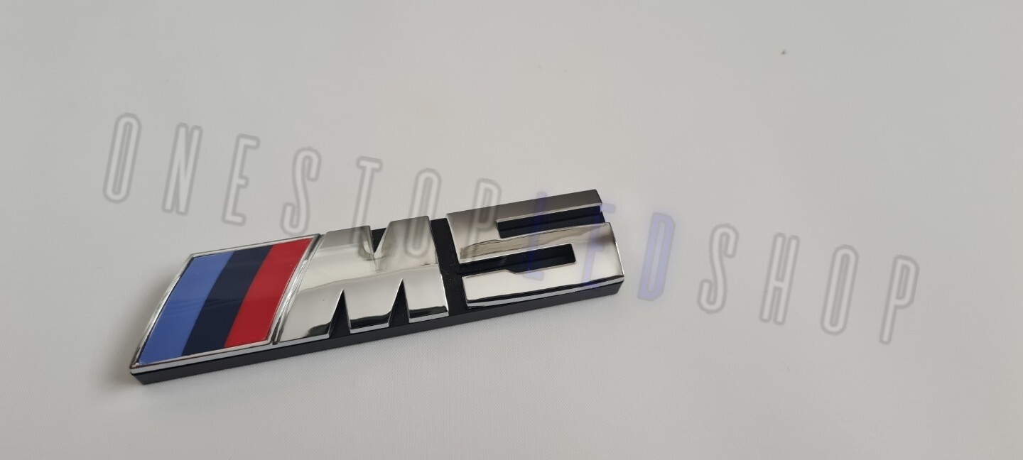 BMW M5 chrome front grill grille badge emblem with fitting kit