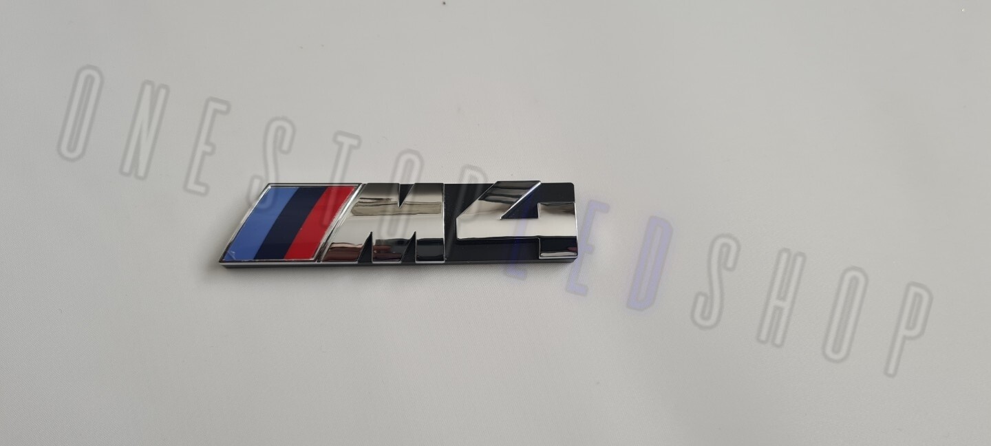 BMW M4 chrome front grill grille badge emblem with fitting kit