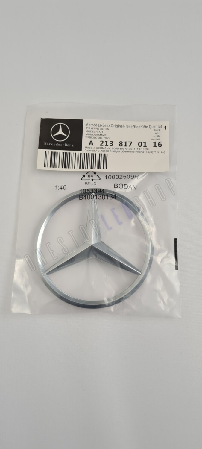 Mercedes Benz 82mm 3 pin chrome silver rear boot trunk badge emblem