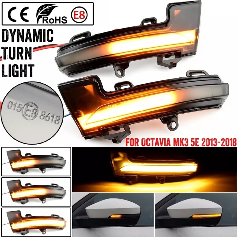 Skoda Octavia MK3 Superb sequential side mirror dynamic LED kit