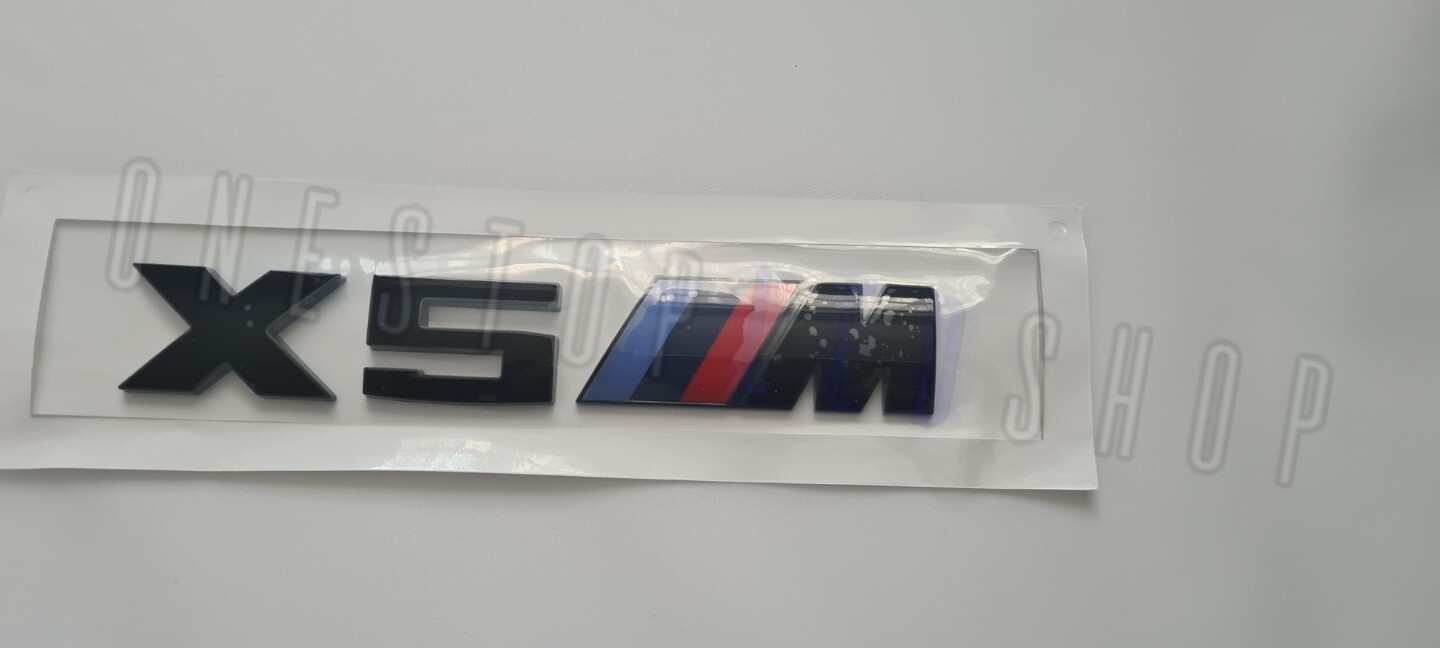 BMW X5M black rear boot trunk badge emblem adhesive stick on