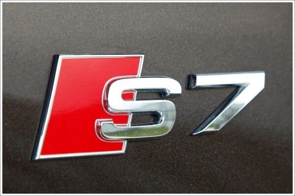 Audi S7 chrome silver replacement rear boot trunk badge emblem adhesive stick on