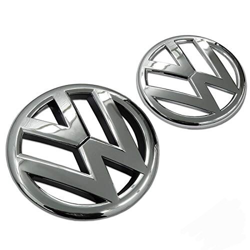 Volkswagen golf mk6 chrome silver front and rear replacement badge set
