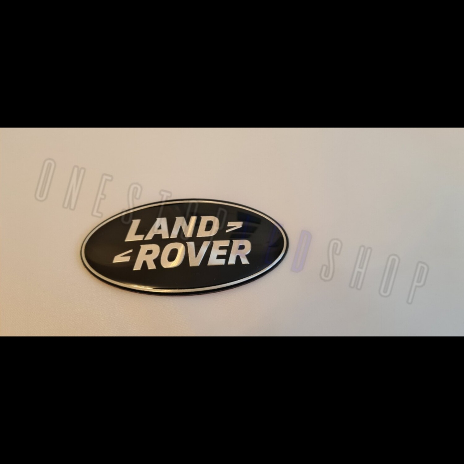 1pc 86 x 44mm black Land Rover badge emblem logo adhesive stick on