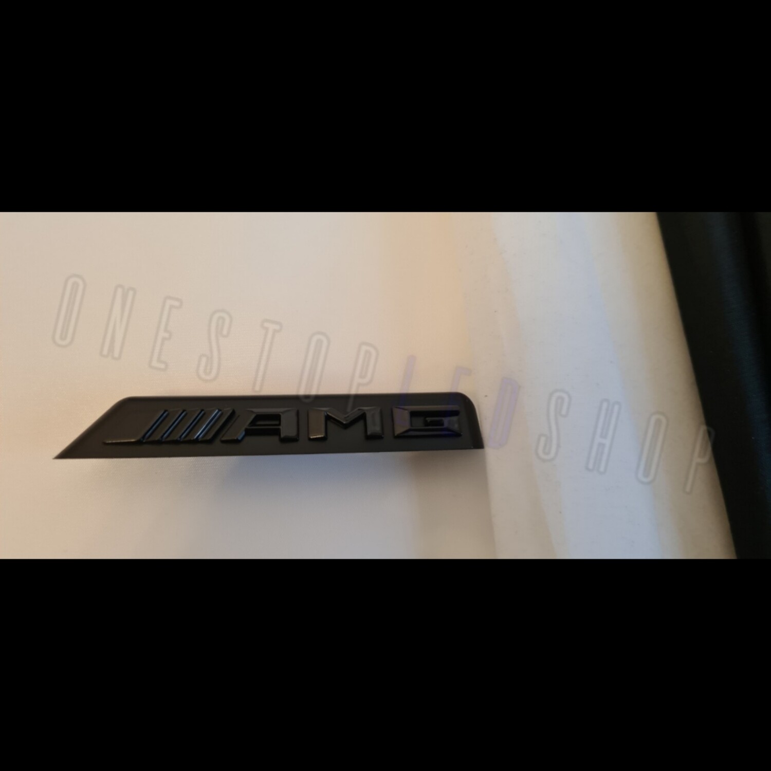 AMG black grill grille adhesive stick on badge emblem