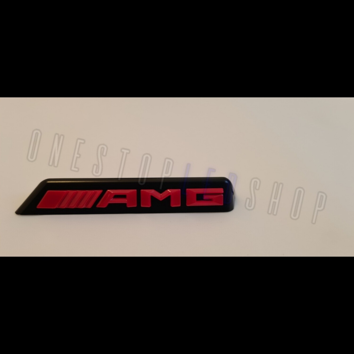 AMG red grill grille adhesive stick on badge emblem