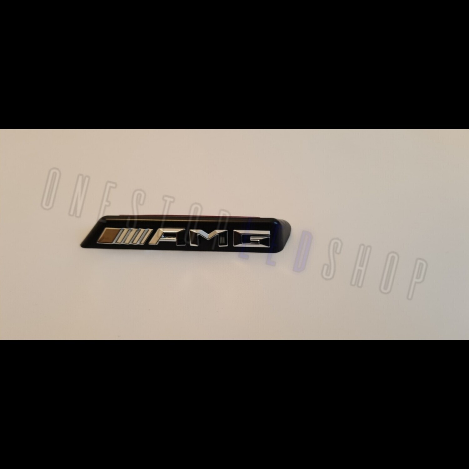 AMG silver grill grille adhesive stick on badge emblem