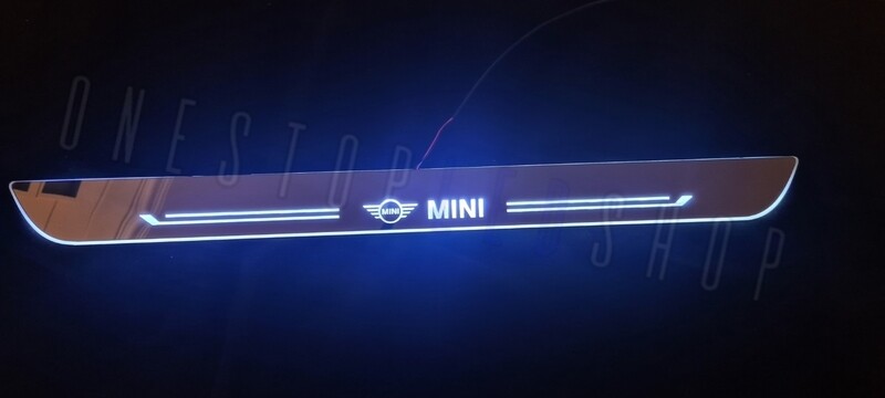BMW MINI 2pc door welcome scuff plate sill LED kit