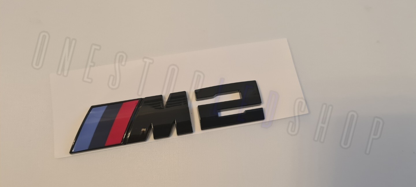 BMW M2 m2 black rear boot trunk badge emblem adhesive stick on