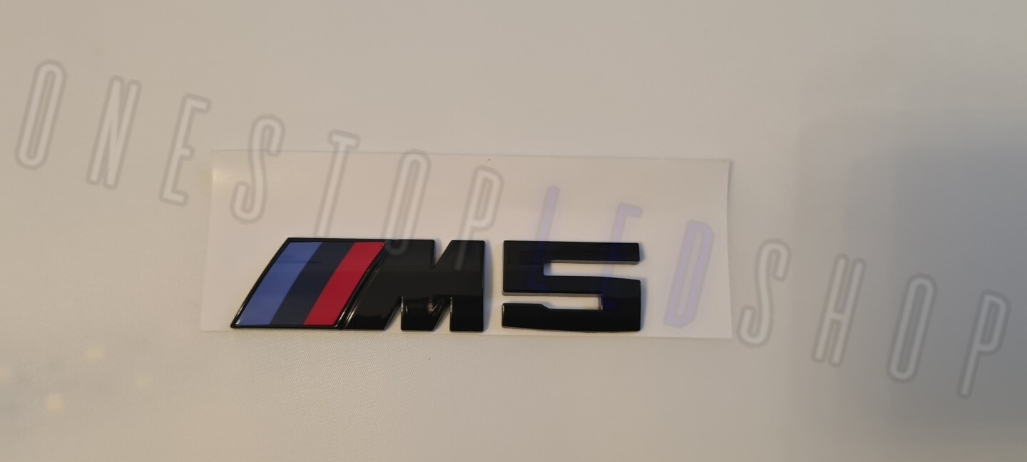 BMW M5 m5 black rear boot trunk badge emblem adhesive stick on