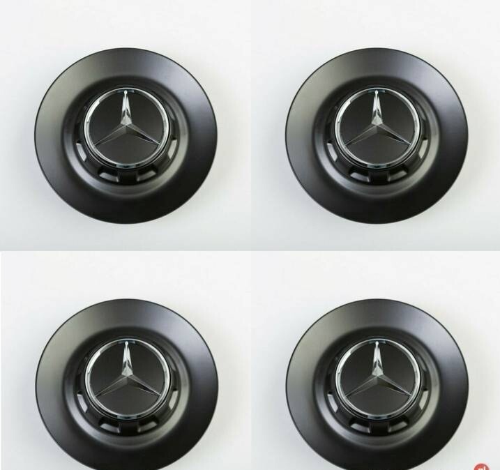 Mercedes Benz 145mm 146mm black alloy wheel center hub cap