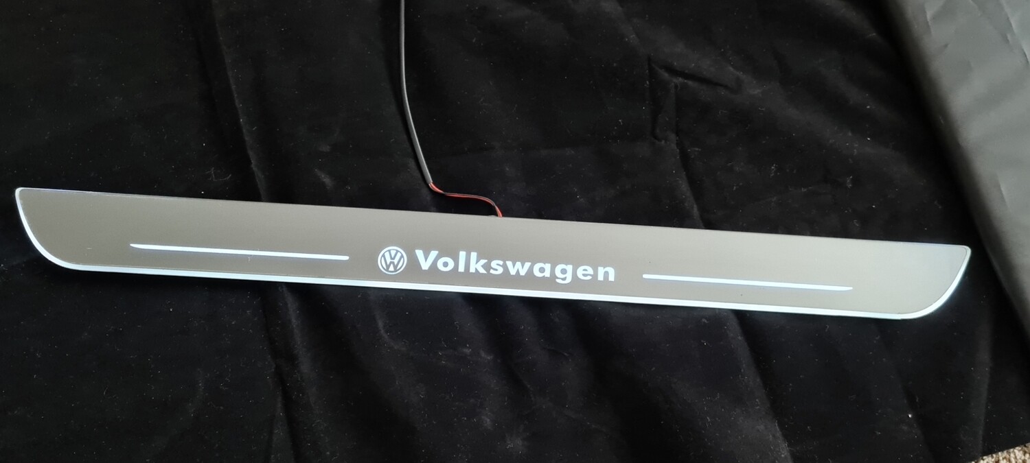 Volkswagen vw 4pc front rear door welcome scuff plate sill LED kit